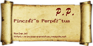 Pinczés Perpétua névjegykártya